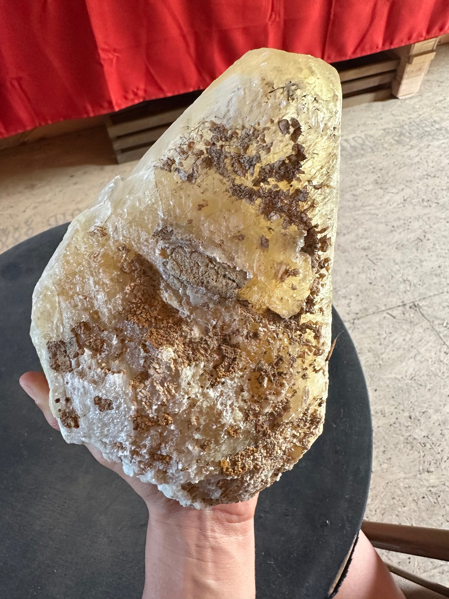 GIGANTIC Honey Calcite Specimen Approx. 9 lbs