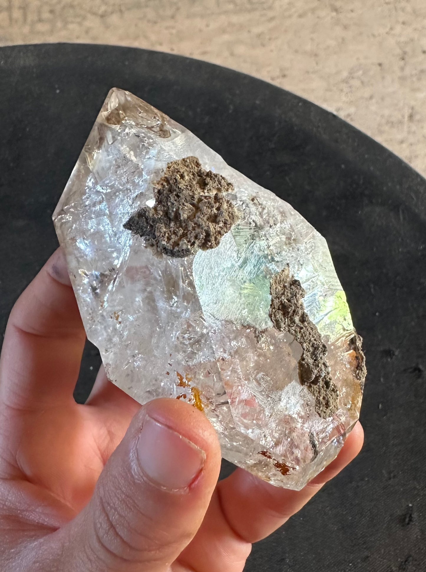 Herkimer Diamond Crystal "Palmer" Approx. .75 lbs