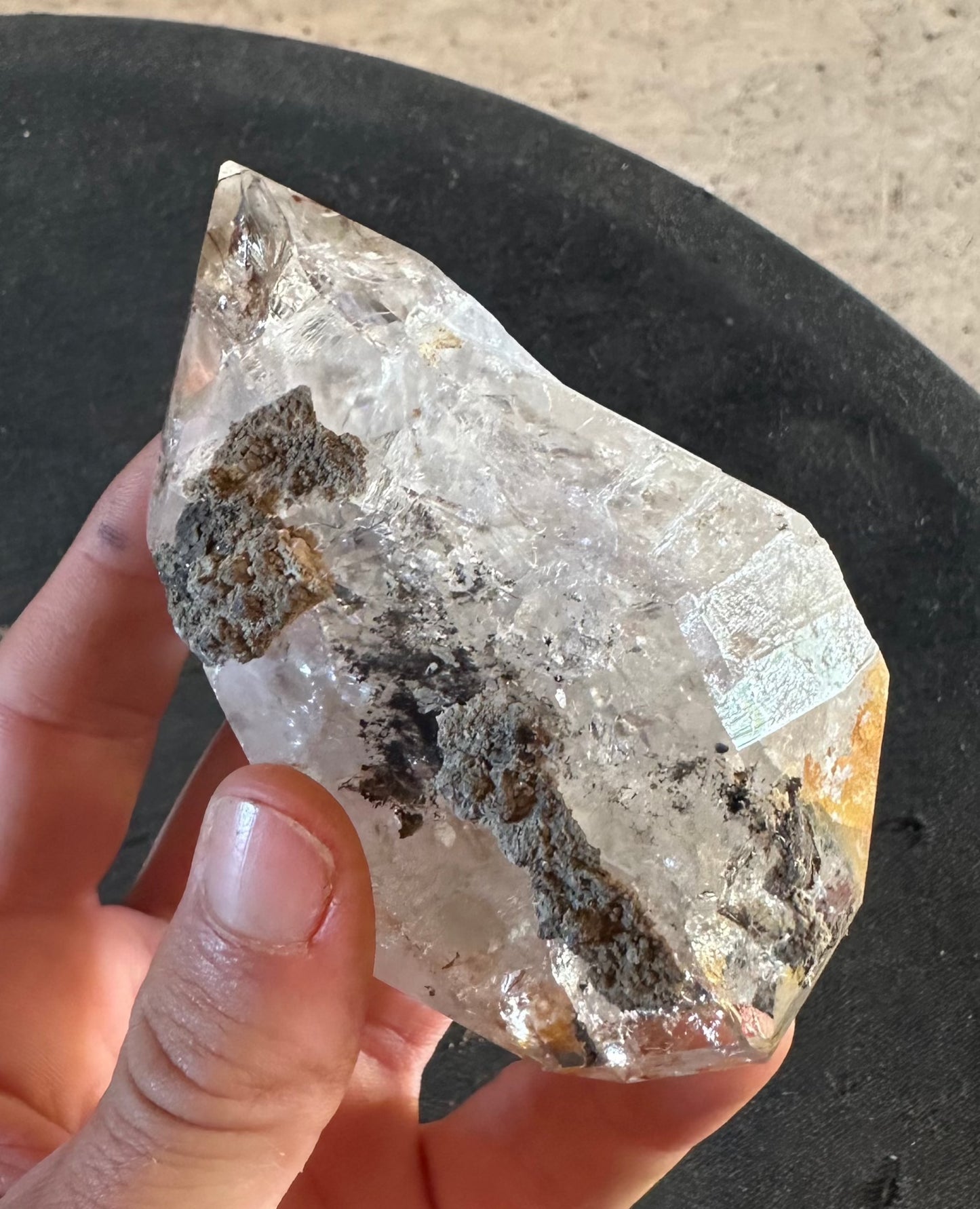 Herkimer Diamond Crystal "Palmer" Approx. .75 lbs