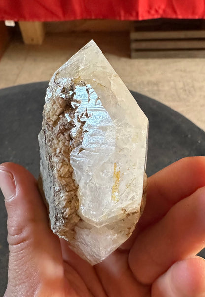 "Milky" Herkimer Diamond Crystal "Palmer" Approx.  .75 lbs