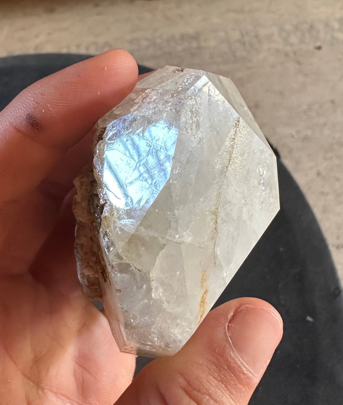 "Milky" Herkimer Diamond Crystal "Palmer" Approx.  .75 lbs