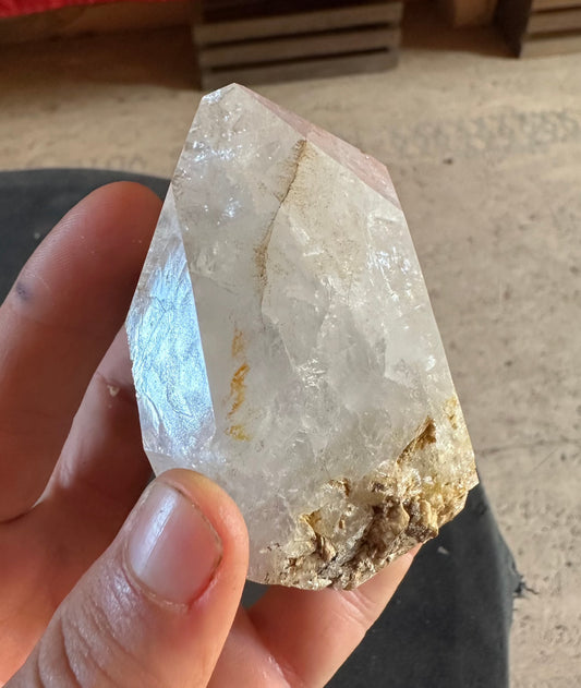 "Milky" Herkimer Diamond Crystal "Palmer" Approx.  .75 lbs