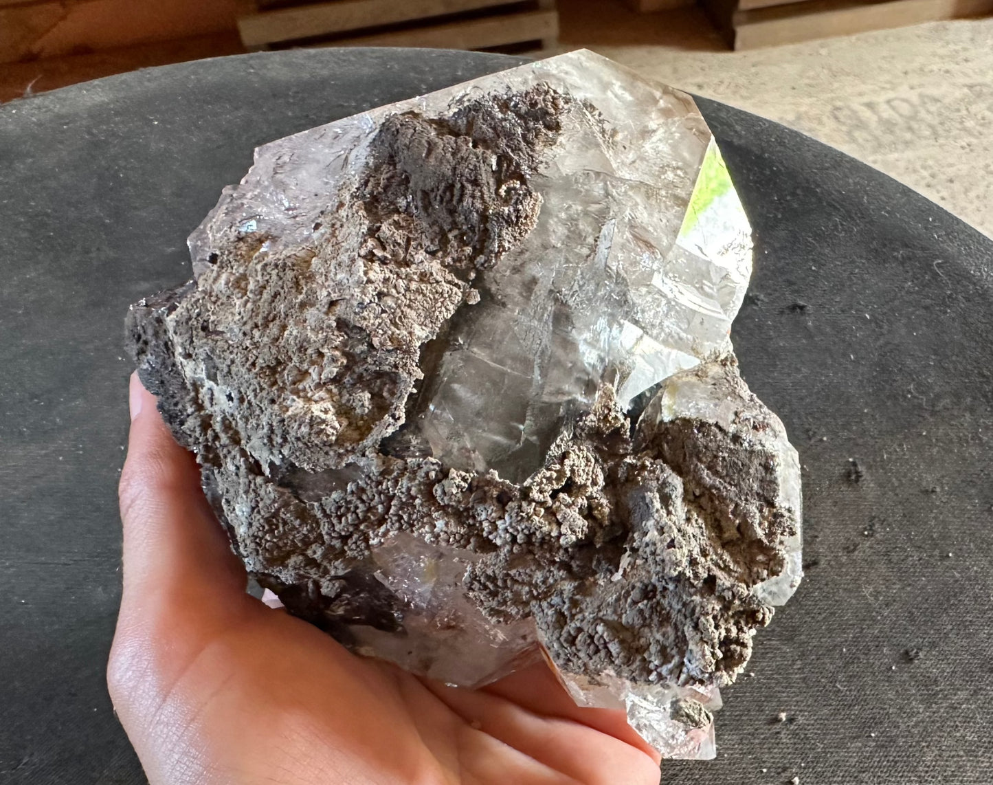 Herkimer Diamond Crystal "Palmer" Approx. 2 lbs