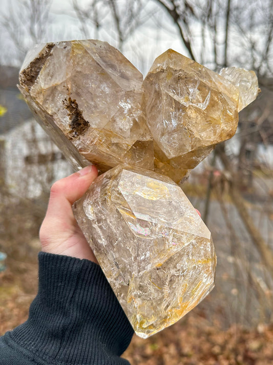 Golden Healer Herkimer Diamond "Goonie" Cluster Approx. 6.3 lbs