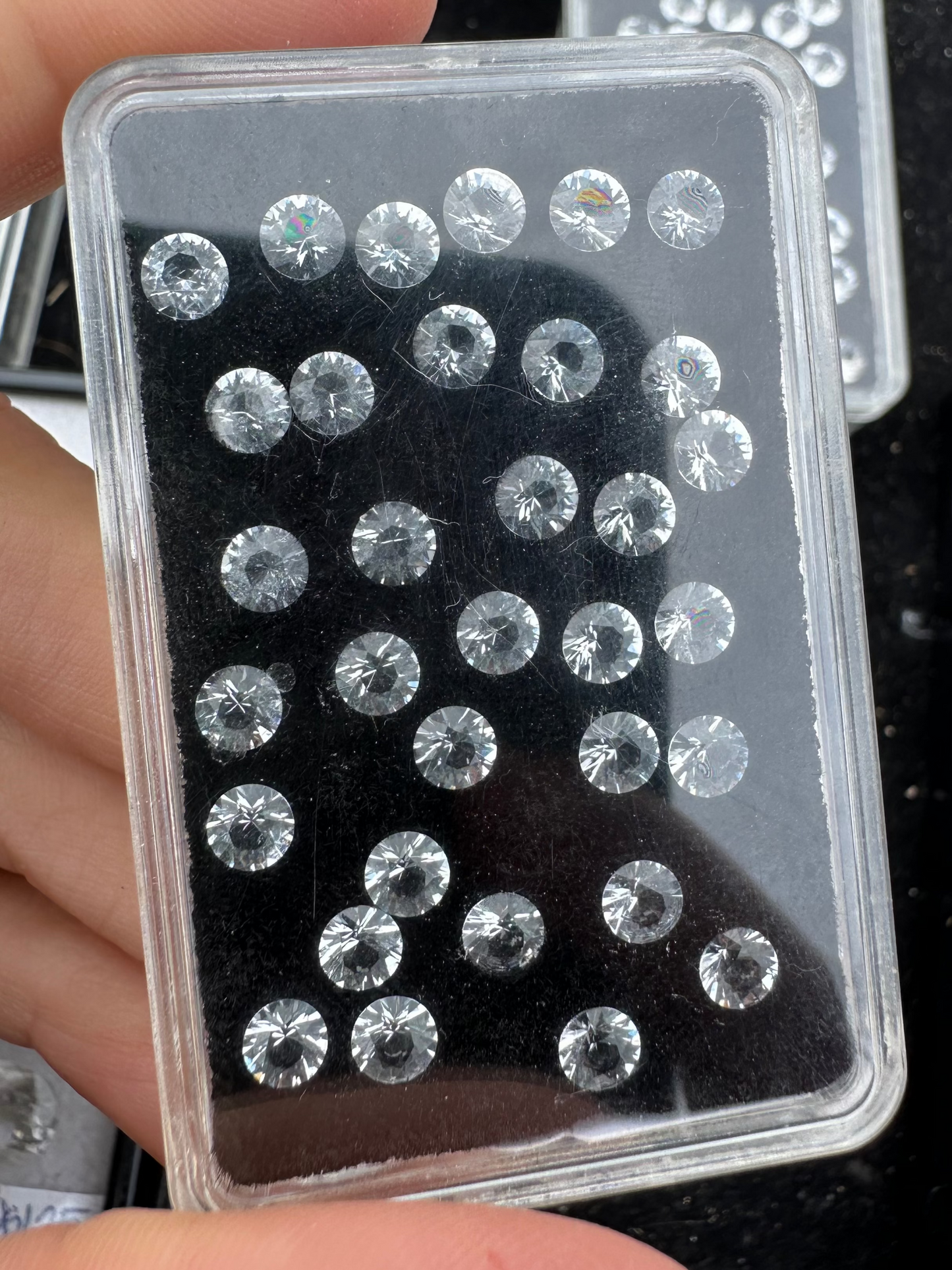 Faceted Herkimer Diamond Rounds .22 ct, $25 EACH 4.1 mm