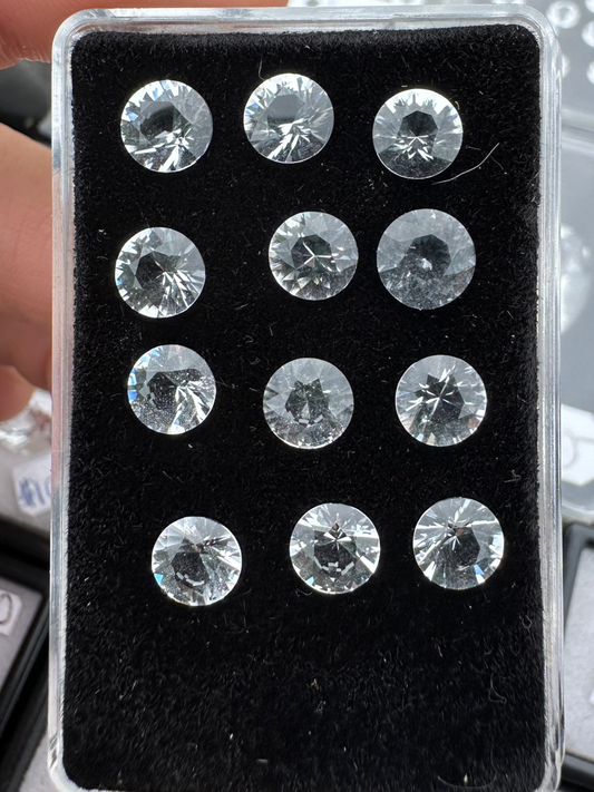 Faceted Herkimer Diamond Rounds .32 ct, $50 EACH 6mm