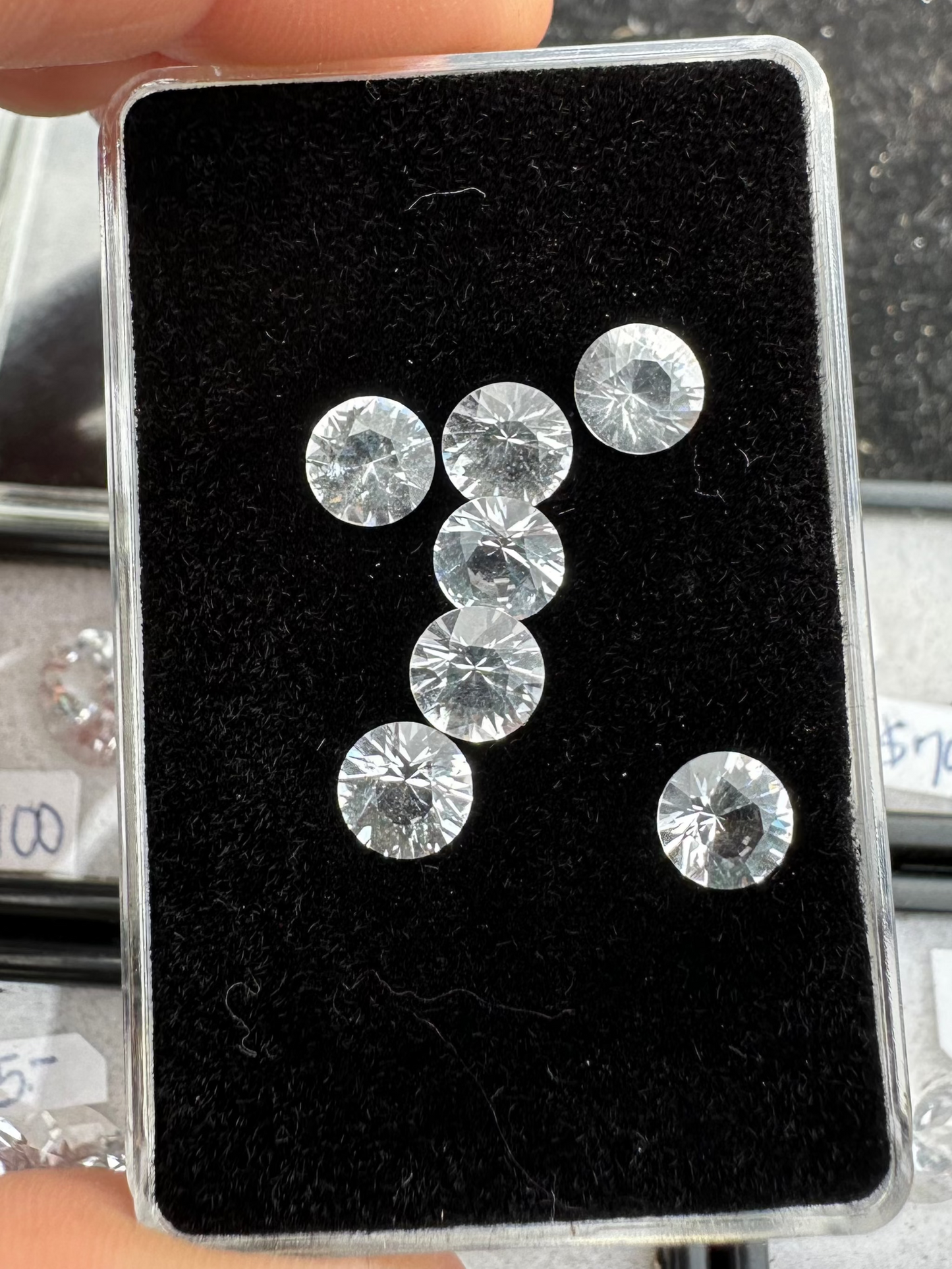 Faceted Herkimer Diamond Rounds .68ct, $50 EACH 6.1 mm