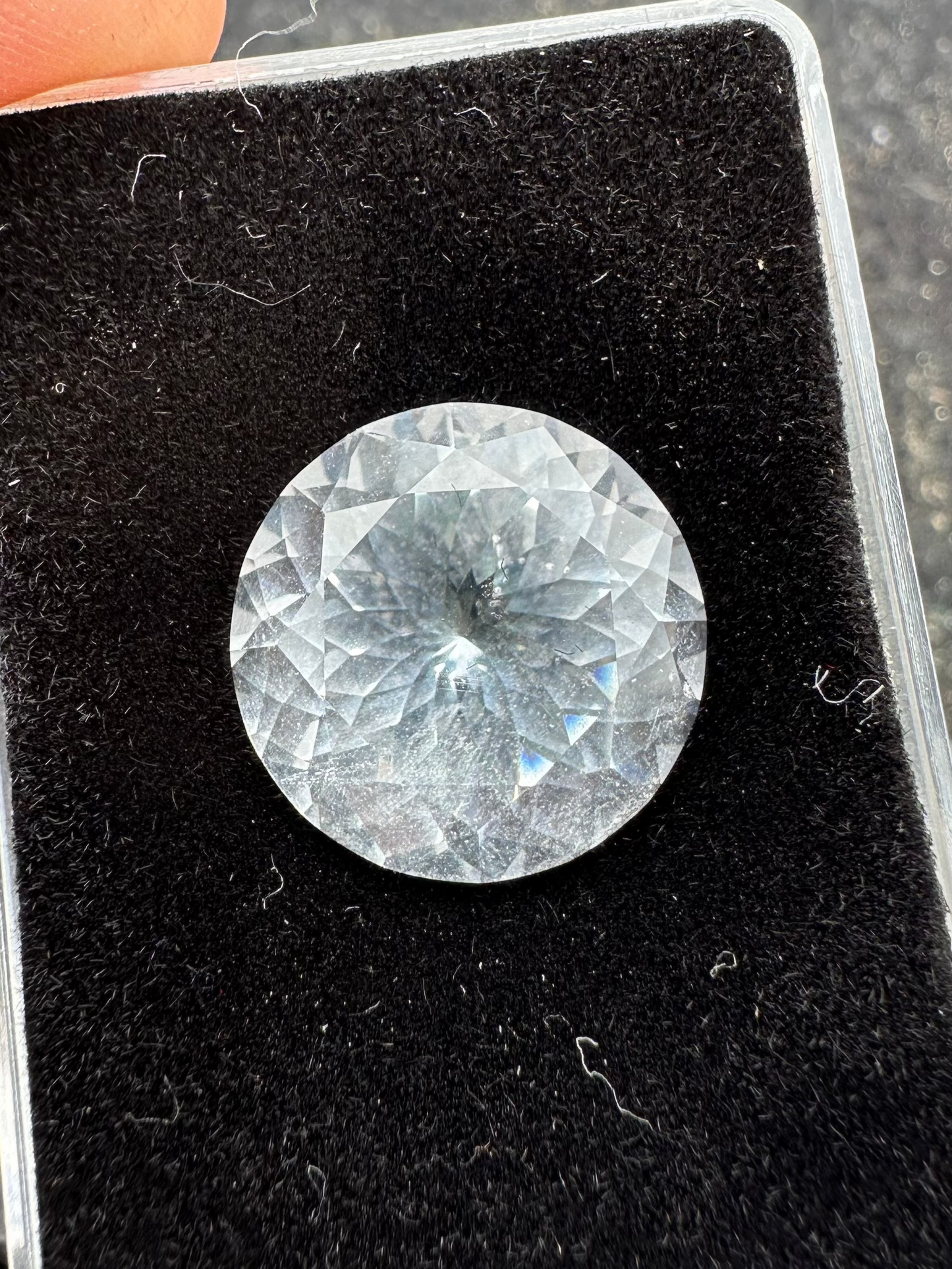 Faceted Herkimer Diamond Round 16.33 ct, 17 mm