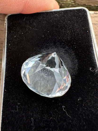 Faceted Herkimer Diamond Round 16.33 ct, 17 mm