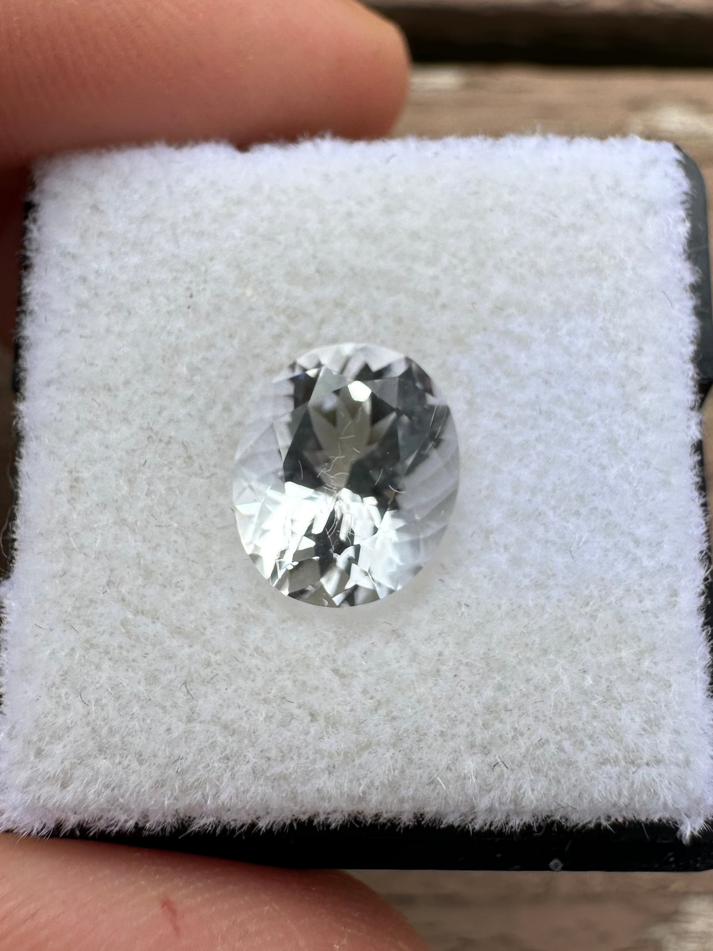 Faceted Herkimer Diamond Oval 2.05 ct, 9 x 8 mm