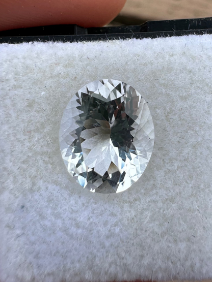 Faceted Herkimer Diamond Oval 3.25 ct, 11.7 x 9 mm