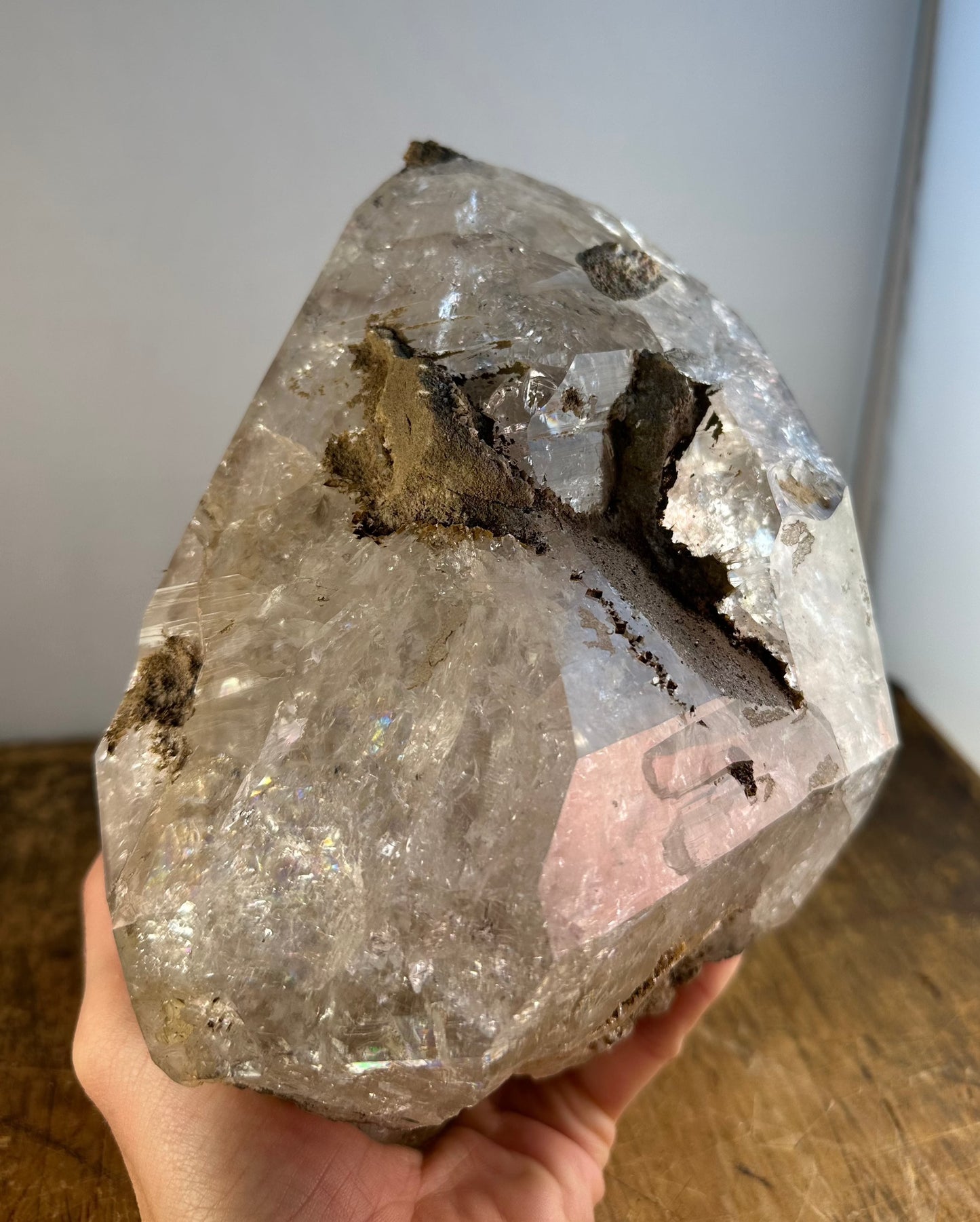 Repaired Herkimer Diamond Crystal "Goonie" Approx. 6.67 lbs