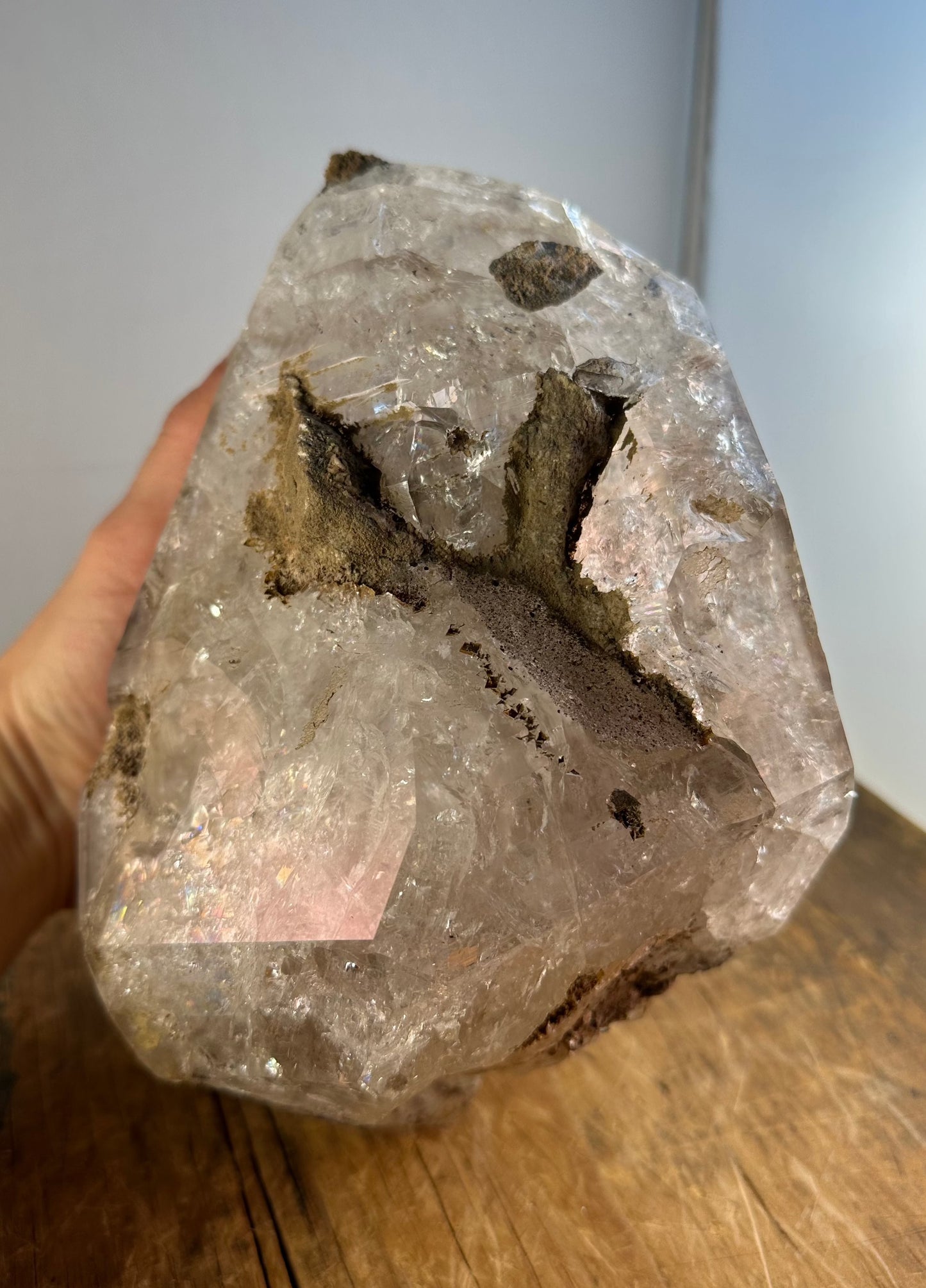 Repaired Herkimer Diamond Crystal "Goonie" Approx. 6.67 lbs