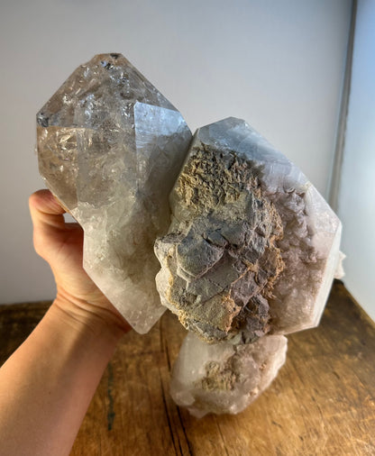 "Milky" Herkimer Diamond "Goonie" Cluster Approx. 10.05 lbs