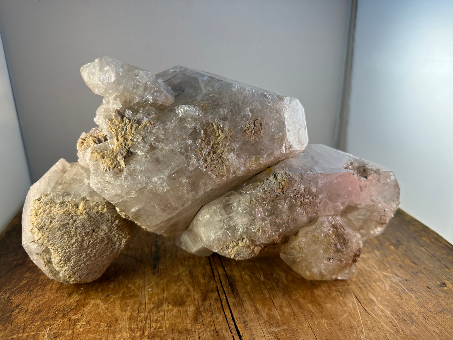 "Milky" Herkimer Diamond "Goonie" Cluster Approx. 10.05 lbs