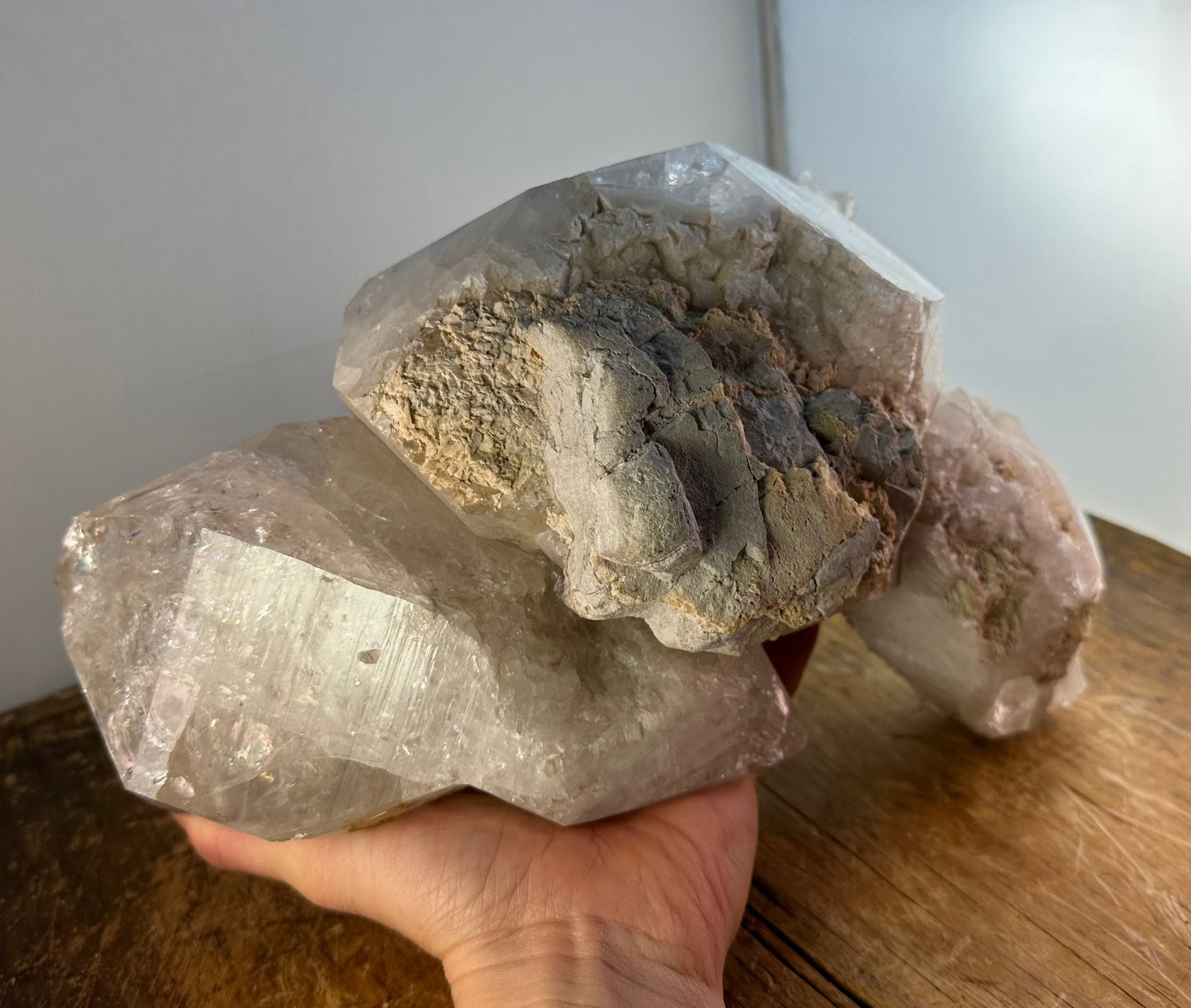 "Milky" Herkimer Diamond "Goonie" Cluster Approx. 10.05 lbs