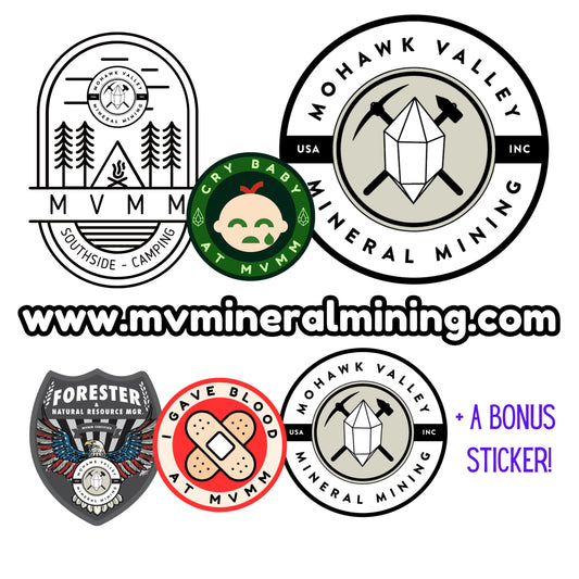 7 Pack of MVMM Stickers + Bonus Sticker