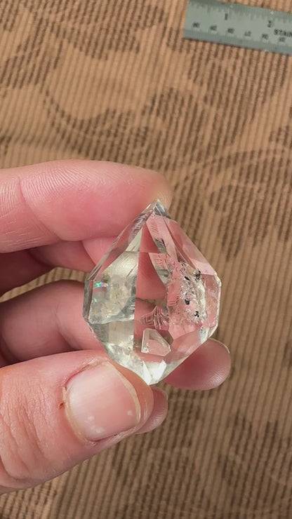 Very Nice Water Clear Herkimer Diamond Crystal w/ Inclusions Approx. 13g