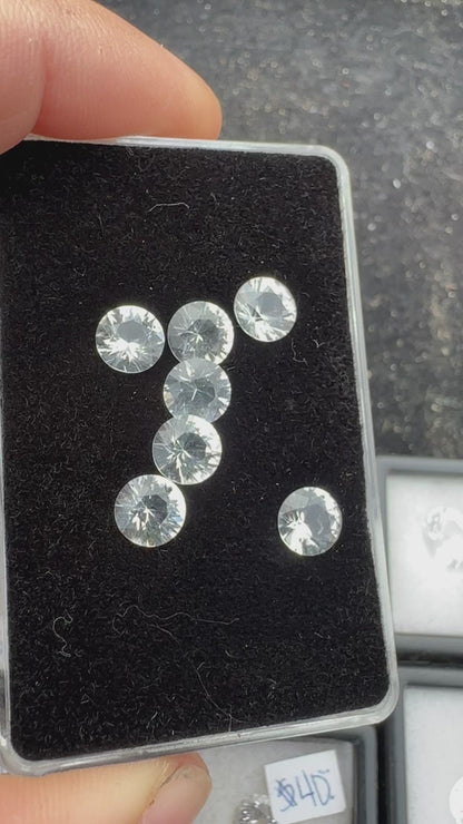 Faceted Herkimer Diamond Rounds .68ct, $50 EACH 6.1 mm