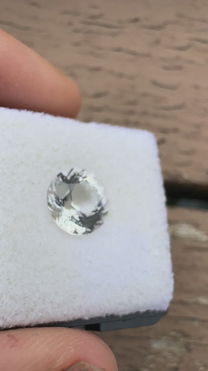 Faceted Herkimer Diamond Round 1.71 ct, 8 mm