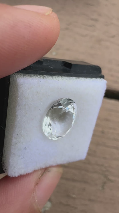 Faceted Herkimer Diamond Oval 3.25 ct, 11.7 x 9 mm