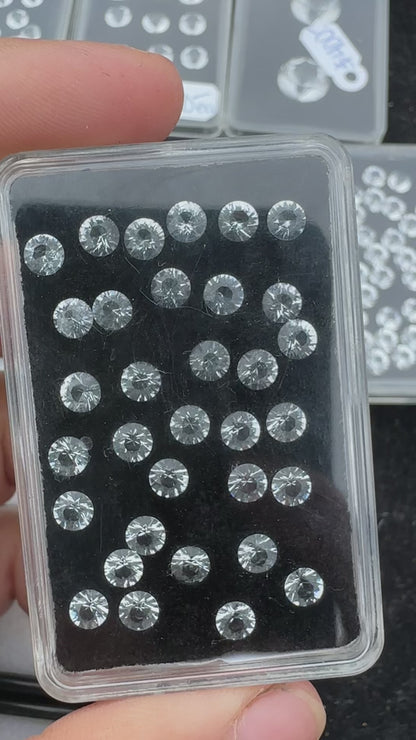 Faceted Herkimer Diamond Rounds .22 ct, $25 EACH 4.1 mm