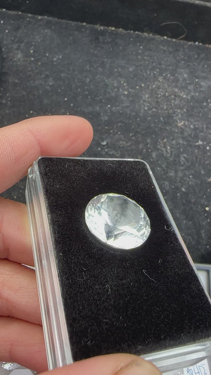 Faceted Herkimer Diamond Round 16.33 ct, 17 mm