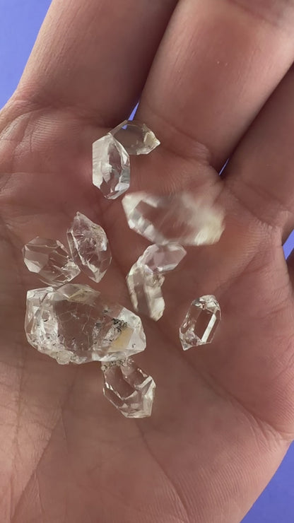 Lot of 10 "Tier 3" Water Clear Crystals w/ Inclusions Approx. 8g